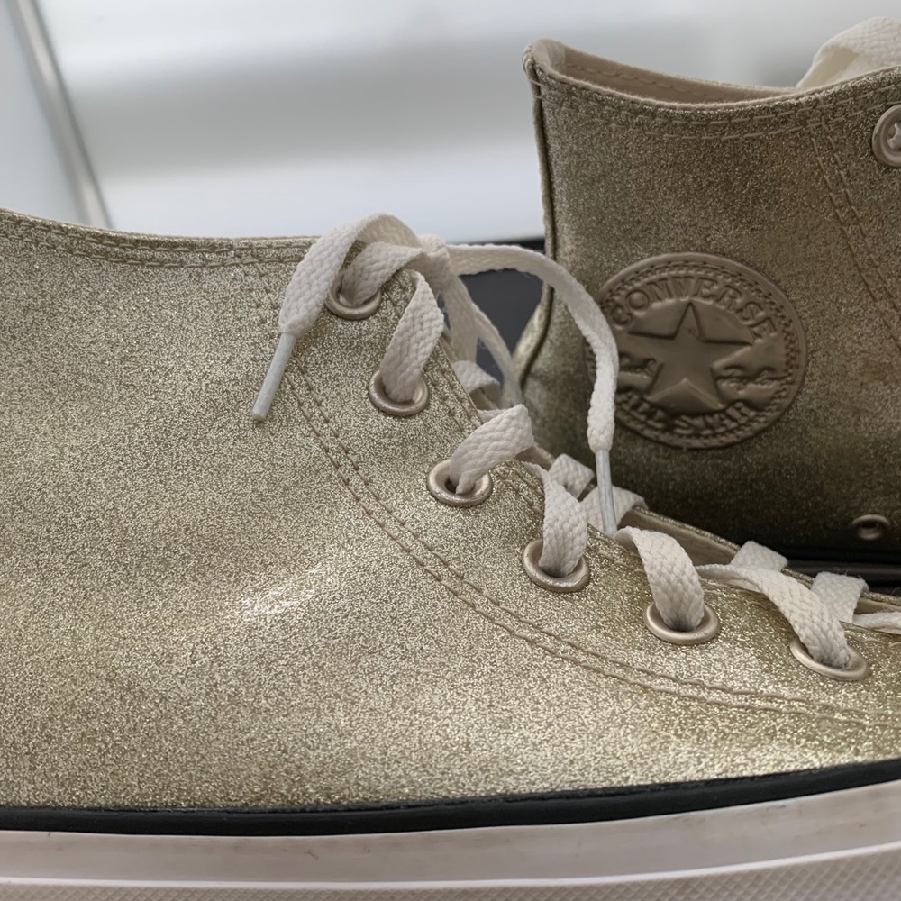 Glitter gold Converse All Star sneakers 6.5